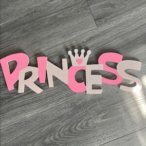Hobby Lobby Pink Ombre 'Princess' Wall Lettering